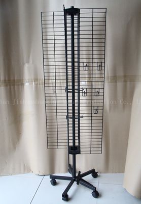 أربعة جوانب W500mm H1800mm الدورية عرض الرف ， ملحقات الهاتف المحمول عرض الرف مع هوك