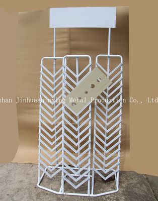 طول 1055mm Widh 585mm Waterfall Tile Sample Display Rack أبيض
