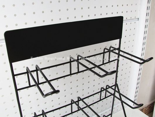 حامل عرض بطارية أسود H500mm W310mm ، حامل أدوات حائط المرآب Pegboard