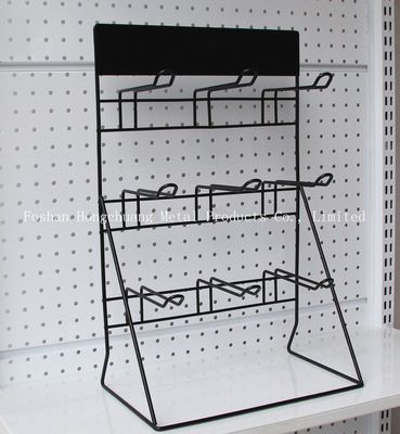 حامل عرض بطارية أسود H500mm W310mm ، حامل أدوات حائط المرآب Pegboard