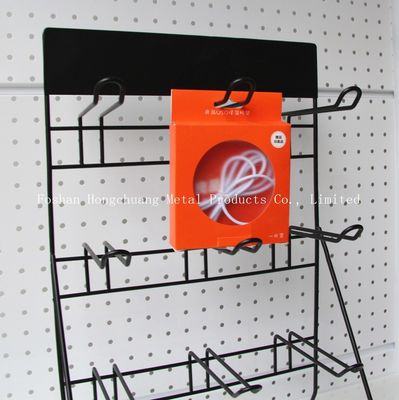 حامل عرض بطارية أسود H500mm W310mm ، حامل أدوات حائط المرآب Pegboard