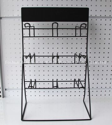 حامل عرض بطارية أسود H500mm W310mm ، حامل أدوات حائط المرآب Pegboard