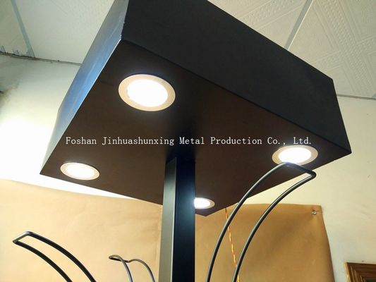 L700mm W700mm Car Accessories Display Rack ، خوذة عرض تقف مع هوك