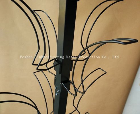 L700mm W700mm Car Accessories Display Rack ، خوذة عرض تقف مع هوك