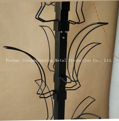 L700mm W700mm Car Accessories Display Rack ، خوذة عرض تقف مع هوك