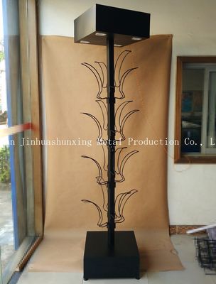 L700mm W700mm Car Accessories Display Rack ، خوذة عرض تقف مع هوك