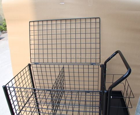 800 مم ارتفاع 370 ملم معدات رياضية واسعة تخزين الرف Ballport 325 كرة تنس تعليم عربة ، أسود اللون