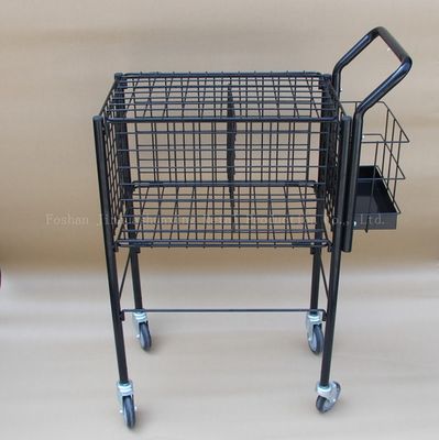 طول 600 مم ارتفاع 800 مم 4 عجلات عربة التسوق ، الموافقة على عربات كرة التنس TUV