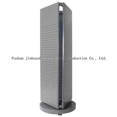 مستقر L400mm W400mm قائم على الأرض Pegboard Spinner Rack 3 جوانب