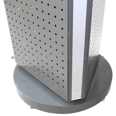 مستقر L400mm W400mm قائم على الأرض Pegboard Spinner Rack 3 جوانب