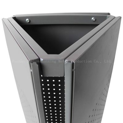 مستقر L400mm W400mm قائم على الأرض Pegboard Spinner Rack 3 جوانب