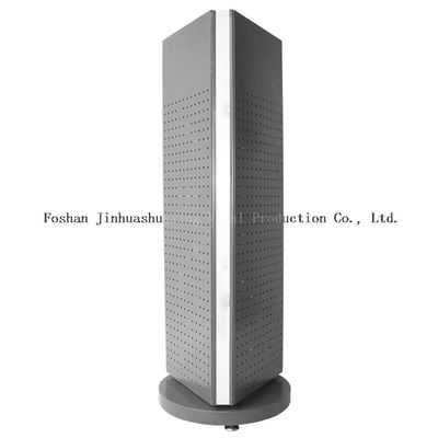 مستقر L400mm W400mm قائم على الأرض Pegboard Spinner Rack 3 جوانب
