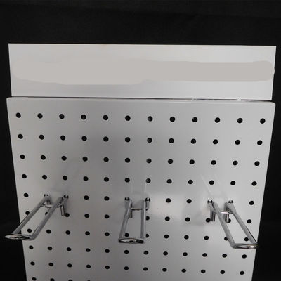 شعار مخصص 380 مم عرض 589 مم ارتفاع Pegboard أداة رف الكلمة الدائمة