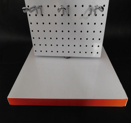 شعار مخصص 380 مم عرض 589 مم ارتفاع Pegboard أداة رف الكلمة الدائمة