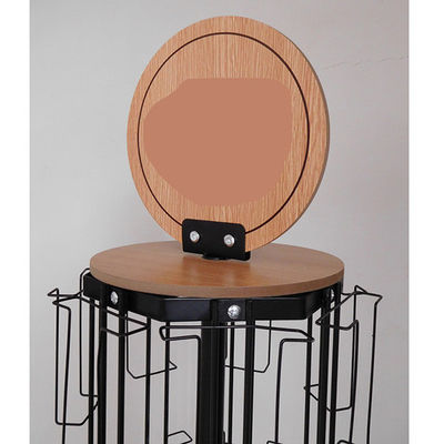 L350mm H1600mm Spinning Display Rack ، حامل عرض بطاقة دوار مع مرآة