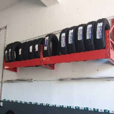 LH Custom Logo Heavy Duty Tire Rack Rack ، رف إطار معلق على الحائط سميك ، رف عرض فولاذي لمتجر