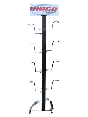 1800mm ارتفاع رف تخزين المعدات الرياضية ، خوذة عرض الرف 4 الطبقة