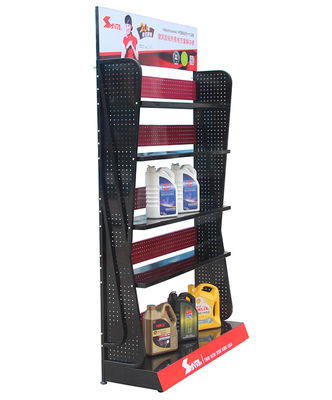 5 Tier ODM Service Metal Storage Stand ، رفوف معدنية قائمة بذاتها لزيت المحرك