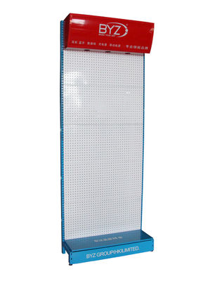 L900mm H2200mm عرض حالة الهاتف الرف ، ملحقات الهاتف الخليوي عرض حامل الأرضية